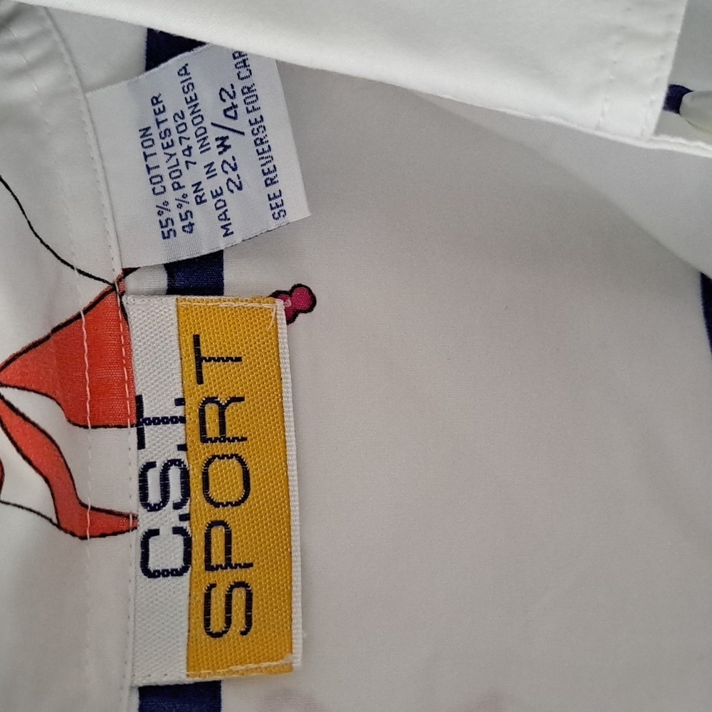 C.S.T. sport shirt size 22w/ 42 - Picture 4 of 6